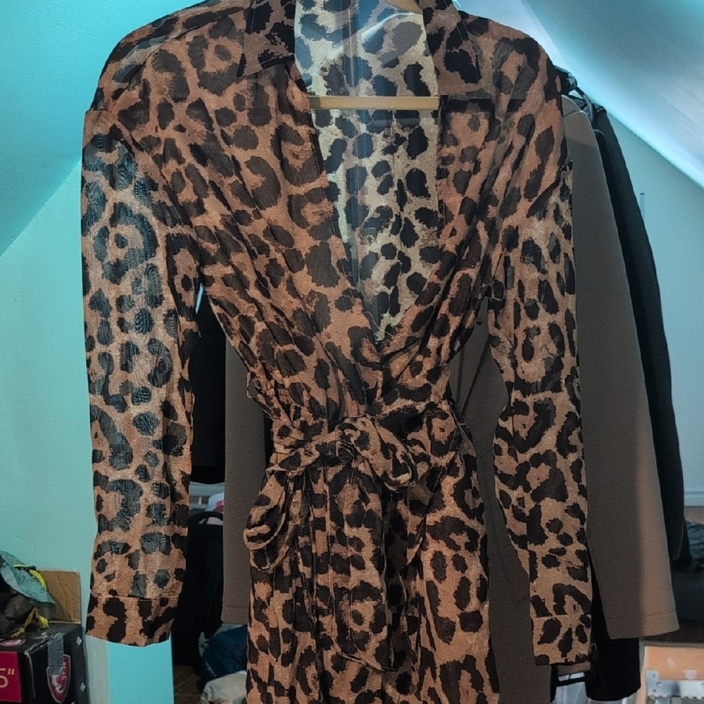 PrettyLittleThing Leopard Print Mini Dress